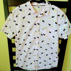 Aeropostale Hawaiian Casual Button Down Shirt Sz L